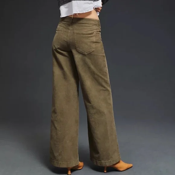 NWT Anthropologie Pilcro The Gwen Wide-Leg Corduroy Pants Size 26P - Picture 3 of 6